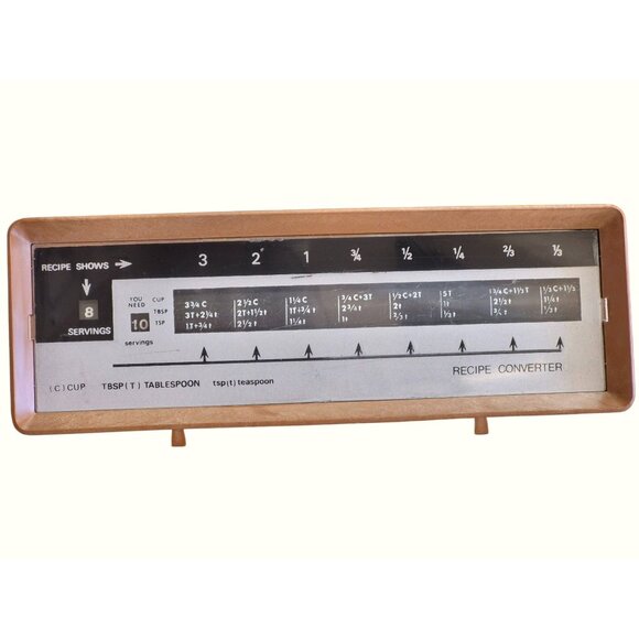 Vintage Recipe Converter Retro Kitchen Gadget Tool Scaling Ingredients - Picture 3 of 7
